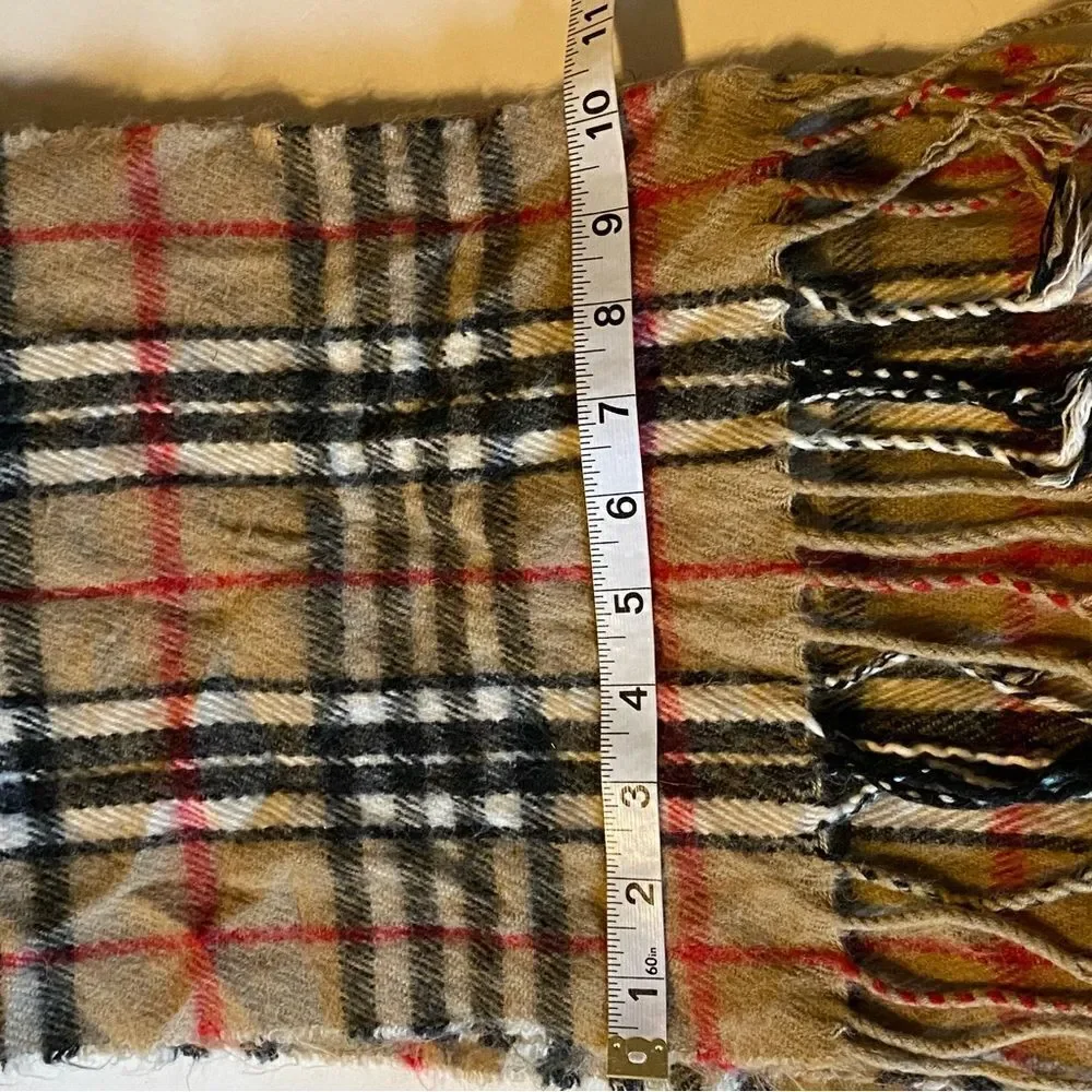 JAMES PRINGLE WEAVERS acrylic Scarf Camel Thomson Tartan Plaid Novacheck Unisex